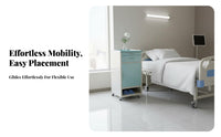 Integrated Shoe Rack Medical Nightstand with Utility Racks Water Bottle Holder Patient Cabinet Multi-Storage Design Hospital Furniture Resistant for Patients, supportgivers, Seniors, Nursing Home, recuperation central point, medical facility, Bedroom