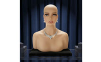 Mannequin Head with Shoulders Photography Prop Jewelry Display Manikin bust  Realistic Hair Hairpiece Display Head for Shop Window