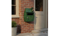 Wall Mount Mailbox Weather-Resistant Wall-Mounted Letterbox Decorative Embossed Letterbox Hand-Painted Finish for Front Porch