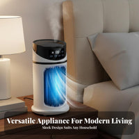 Cools & Humidifies Portable Air Cooler 3-in-1 Function Air Cooler Humidifier 6 Speed Settings for Office Workers, Students, Dorm Room
