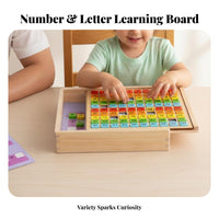 Develops Fine Movement Skills Alphabet Board Game Board Child-Safe ABC Board Game Board Natural Wood for Toddlers, Preschoolers