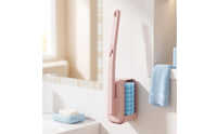 Wall Mounted Toilet Brush and Holder Long-Handled for Bathroom