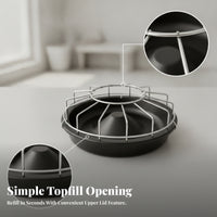 Raised Cone Round Poultry Feeder Bowl Thickened Plastic Metal Wire Poultry Feeder Low Profile Segmented Feed Tray 14 Openings