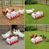 Constant Water Level Automatic Chicken Waterer with Buoyant Valve Sturdy Automatic Chicken Waterer Continuous Self-Filling Poultry Drinker Fresh for Chickens