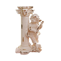 Candle Holder with Vintage Angel Candle Holder Antique-Style Candlesticks for Decorators, Brides, Mantel, Wedding, Photo Shoots