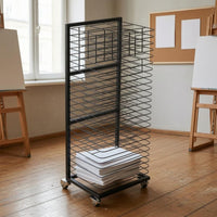 Art Drying Rack Removable Shelves Painting Drying Rack Studio Storage Swivel Casters Metal Frame for Painters