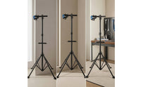 Foldable Bike Repair Stand Tripod Two-Wheeler Repair Stand Adjustable Two-Wheeler Workstand Portable for Home Mechanics, Cyclists, Garage, Workshop