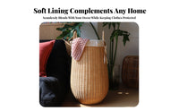 Woven Floor Basket Multi-Purpose Laundry Hamper Natural Design for Homeowners