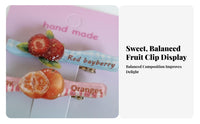 2 Pieces Cartoon Fruit Barrette Versatile Fruit Hair Clip Set Sweet Cute Side Forelock Clip for Girls, Teenagers, Daily Wear, Birthdays, Festivals