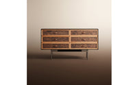 Storage Cabinet with Drawers Wood-Grain Dresser with Drawers Modern Dresser for Bedroom, Living Room, Entryway