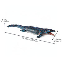 Soft Rubber Mosasaurus Toy Sturdy Marine Creature Figure Hand Painted for Play