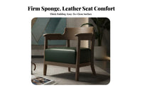 Retro Design Upholstered Armchair Minimalist Design Upholstered Wooden Armchair Comfortable Upholstery Cafe Seating Sturdy Construction for Restaurant Managers, Interior Designers, Coffee Shop, Reception Area, Living Room, Home Office