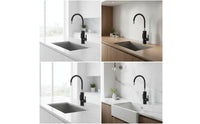 Instant Tankless Water Heater Faucet Gooseneck Faucet with Digital Display Electric Heating Tap Deck Mounted for Homeowners