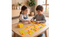 Wooden Dominoes Classic Domino Game with Wooden Blocks Domino Blocks Matching Toy Colorful for Children, Playroom, Classroom