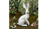 Rabbit Figurine Resin Rabbit Statue with Textured Surface Bunny Statue Weathered Bunny Decor Rustic for Decorators, Tabletop