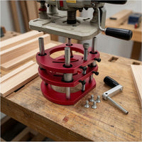 Router Height Adjustment Base with Hand Crank Adjustable Crafting Router Lift Manual Hardware for Woodworkers, Hobbyists, Workshop