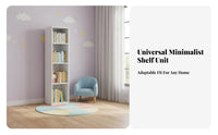 With Wheels Mobile Bookcase Space Saving Multi-Tier Mobile Bookshelf Large Capacity Rolling Shelf Lockable Casters for Children, Office Workers, Kids' Room, Playroom, Classroom, Narrow Areas