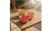 3 Pieces Silicone Nesting Bowl Set Food-Grade Nesting Bowls with Handles Mixing Bowl with Handles Stackable BPAwithout