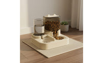 Weighted Pet Feeder and Waterer Easy to Clean Weighted Food and Water Dispenser Large Capacity 2 in 1 Pet Feeder for Cats, Dogs