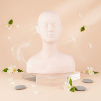 Mannequin Head with Shoulders Realistic Masking Practice Head and Shoulders Display Bust for Students