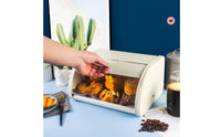 Flip Lid Storage Box Space-Saving Metal Bread Bin Multifunctional for Countertop
