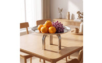 Mirrored Tray with Legs Sleek Stainless Steel Fruit Tray Polished for Home Decor