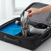 Portable Travel Toothbrush Holder and Mouthwash Cup Set