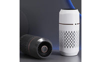 Rechargeable Car Air Purifier HEPA Filter USB Desktop Air Purifier Colorful Ambient Light for Office, Bedroom