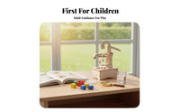 DIY Hand Water Pump Model STEAM Learning Manual Water Pump Assembly Toy Develops Hands-on Skills Wooden Physics Experiment Children's Assembly Set,