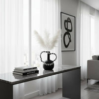 Black White Decorative Vase Modern Style Irregular Ceramic Vase Sophisticated Decor for Entryway