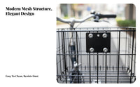 Large Capacity Front Bike Basket Foldable Design Front Handlebar Basket Easy Installation for Commuters, Shopping, Commuting, Outdoor