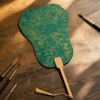 Thickened Xuan Paper Round Fan for Calligraphy and Painting, Half-Sized Raw Antique Style Blank Fan