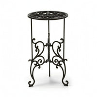 Wrought Iron Plant Stand Decorative Metal Flower Pot Holder Vintage for Balcony