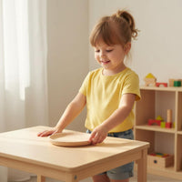 16 Pieces Educational Pretend Play Dinnerware Set Realistic Design Beech Wood Toy Tableware Polished and Burr-Clear for Preschoolers