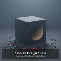 space-efficient Size Empty Square speaker enclosure Space-Saving Car Audio Accessory adaptable Design Subwoofer Cabinet Easy Installation for DIYers, Vehicle, pickup, Workshop, Garage