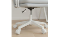 Comfortable Padded Computer Chair with Wheels Modern Design Rolling Swivel Task Chair Support Easy to Clean for Employees, Students, Workstation, Bedroom, Study Room