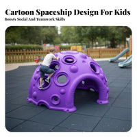Space Capsule Climber Indoor & Outdoor Use Playground Climber Sturdy Kids Play Dome for Preschoolers, Children 3-9, Kindergarten, Playroom, Backyard