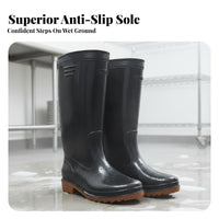 men's High-High Rain Boots Waterproof Knee High Rain Boots Wear-Resistant Water Shoes for Kitchen Farmers, Rainy Days, Kitchens, Farming