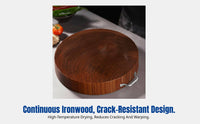 Ironwood Chopping Board, Durable Wood Cutting Board, Thickened Antimicrobial Kitchen Block for Home & Restaurant