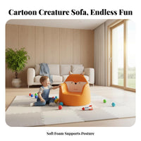 Cartoon Inspired Toddler Reading Chair Non-Slip Feet children's Furniture Easy to Clean kids' Armchair Lightweight and Portable for Toddlers, Preschoolers, Parents, Playroom, Nursery, Bedroom, Living Room