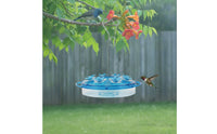 Leak-Resistant Hanging Bird Feeder Round Feeder with Ports Clear Translucent for Nature Lovers, Garden, Patio, Balcony