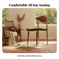Stackable Design Upholstered Wood Chair Centuryera Modern Upholstered Armless Chair Space-Saving Dining Room Seating Ergonomic Backrest for Restaurant Owners, Homeowners, Families, Small Apartments
