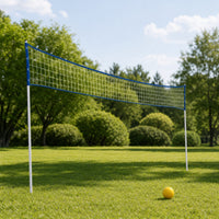 Volleyball Net Full Kit Adjustable Height Portable Volleyball Net System Quick-Collapse for Families, Beach