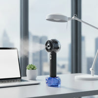 Handheld Spray Fan with Water Tank Rechargeable Handheld Misting Fan Cordless for Commuters, Travel, Office, Desk