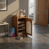 Large Capacity Narrow Shoe Storage Shelving Unit Breathable Design Freestanding Shoe Cabinet Space Saving Household Furniture Sturdy Construction for Hallway