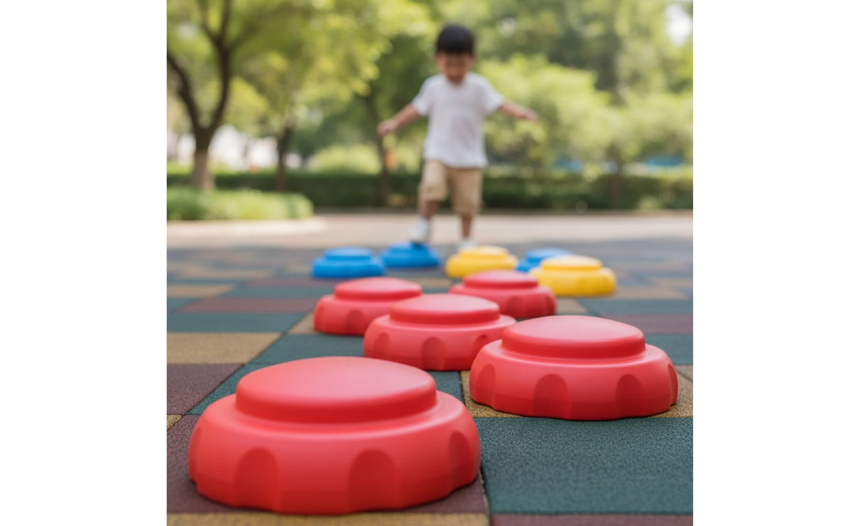 Stepping Stone with Anti-Slip Stickers Textured Balance Stepping Stones Child Children's Balance Block for Kids, Preschoolers, Playroom, Preschool