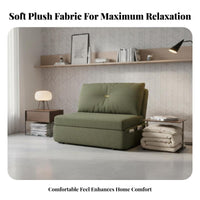 2-in-1 Design Pull-out Sleeper with Storage Space-Saving Pull-out Sleeper Sofa with Storage Multi-Functional Convertible Couch Easy Conversion for Apartment Dwellers, Homeowners, Students, Home Office