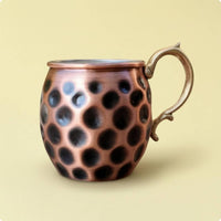 Copper Mixed Mug Cold Drinks Dimpled Copper Mug