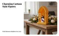 Architectural Miniature Stone-Like Finish Tabletop Figurine Display Molded Arched Backdrop Figurine