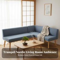 Space-Saving Corner Dining Nook L-Shaped Design Breakfast Nook Set Multi-Functional Home Furniture Nordic Aesthetic for Apartment Dwellers, Small Families, Young Adults, Living Room, Kitchen